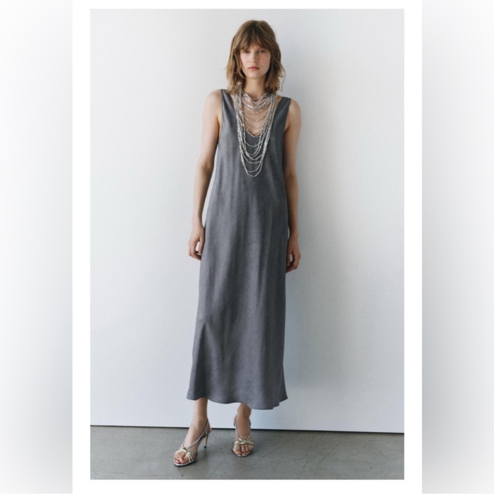 ZW COLLECTION 100% SILK SLIP DRESS
GRAY 0/8302/061/802/04